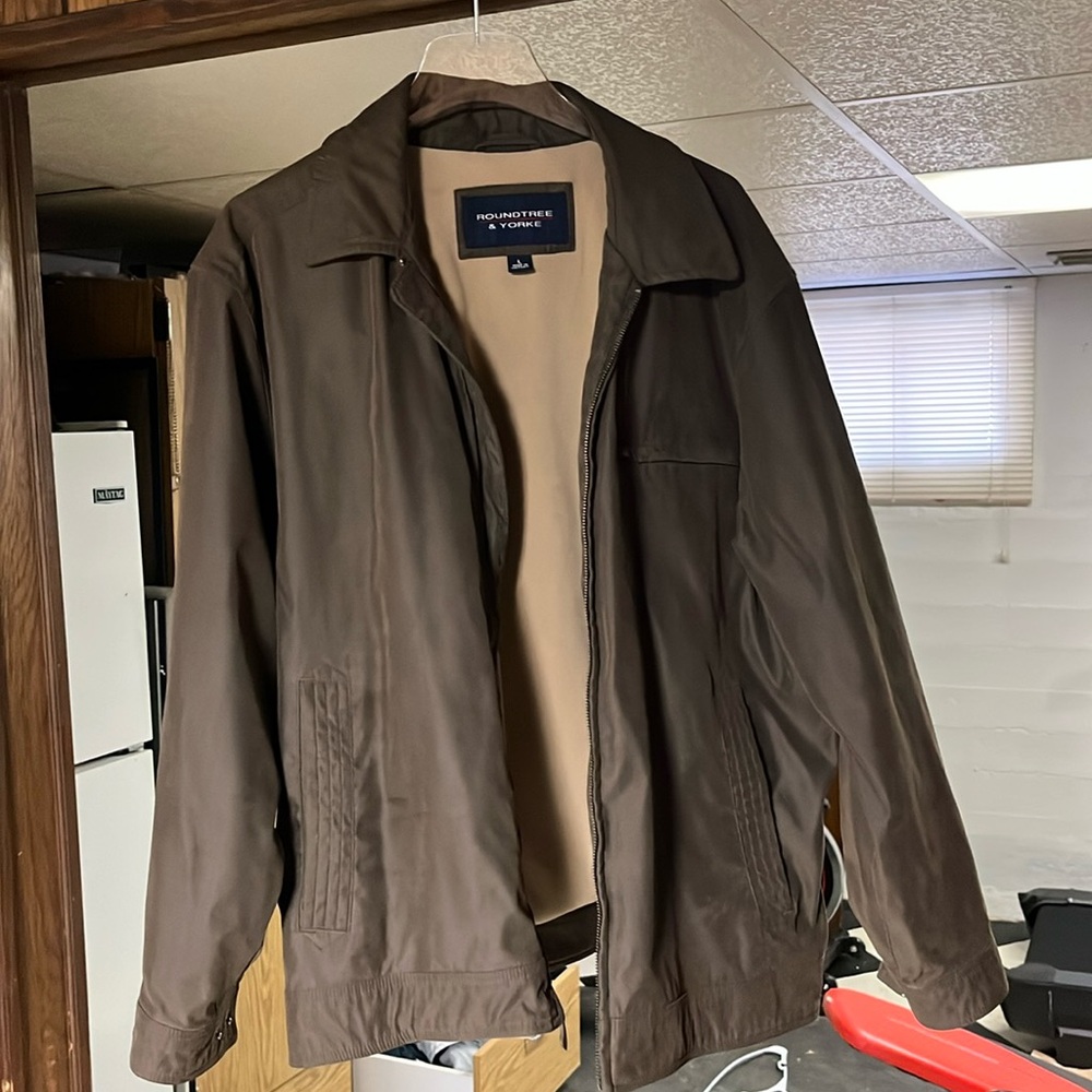 Roundtree and York feaux leather jacket